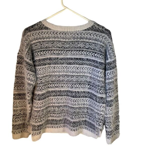 Springfield Knitwear Icy Blue Fuzzy Soft Sparkly Sweater Med - Picture 2 of 16